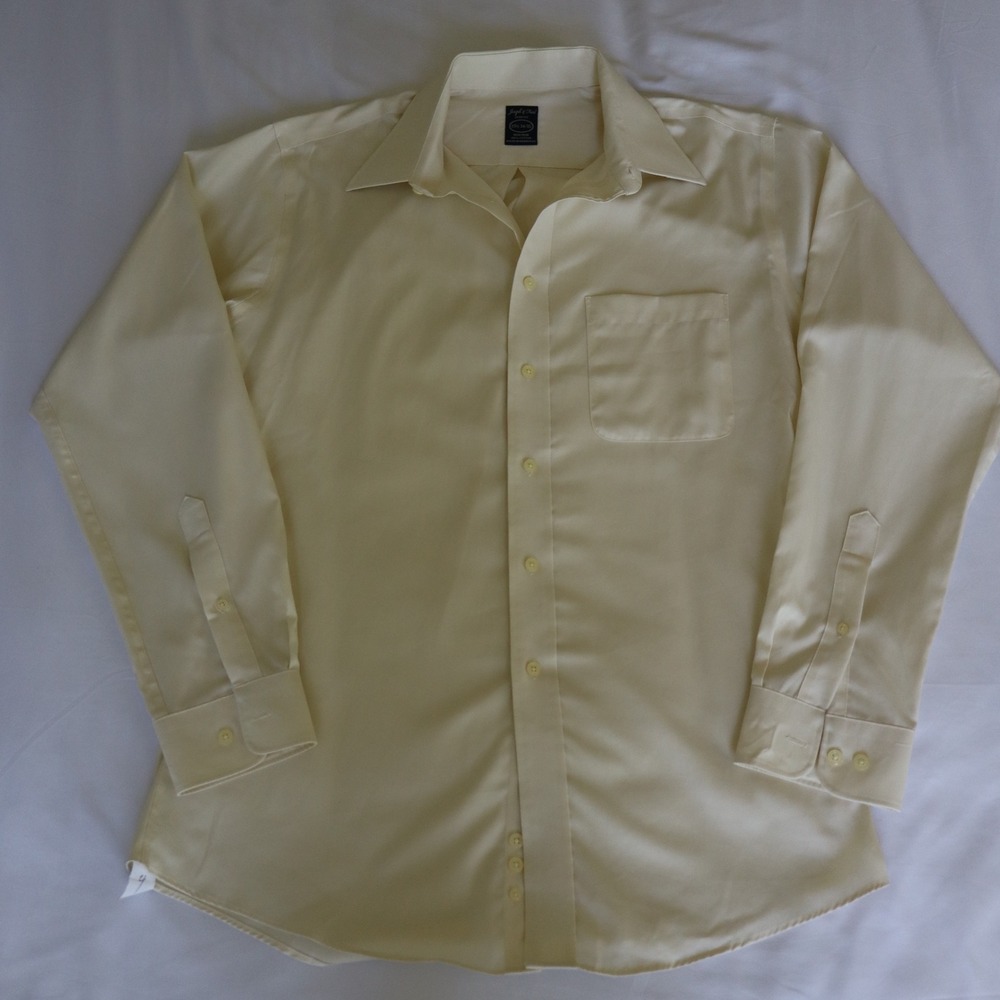 Joseph & Feiss Dress Shirt Men's 15 1/2 34/35 Slim Fit Yellow Button Up Formal